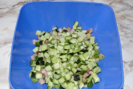 Картофельный салат с бужениной и нутом